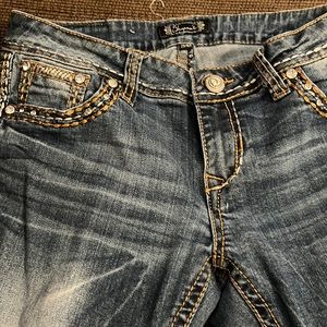 Shyanne bootcut jeans, silver and gold thread, rhinestone’s 29regular (Shy)